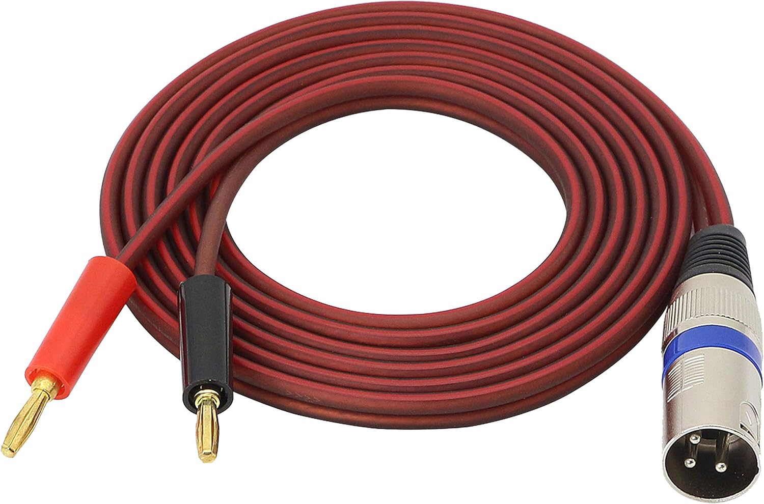 XLR to Banana Speaker Cable,XLR 3 Pin Male to Dual Banana Plugs Audio Cable, Gold-Plated 4mm Plug to XLR3 Pro HiFi Speaker Wire for DJ/PA Amplifier Subwoofer Mixer-2M/6.56 Feet (XLR Male): Home Audio & Theater
