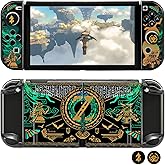 Tscope Protective Case for Nintendo Switch OLED, for Tears of The Kingdom Hard Shell Dockable Anti-Scratch Shockproof Slim Cover for OLED Consolo Joy-Cons (OLED Black)