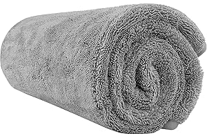 HOMEXCEL Car Drying Towel (36"x 24"), 1200GSM Ultra Absorbent Car Cleaning Cloth, Streak-Free Microfiber Drying Towel, Great for Cars, Trucks, SUVs, RVs, Motorcycles Grey