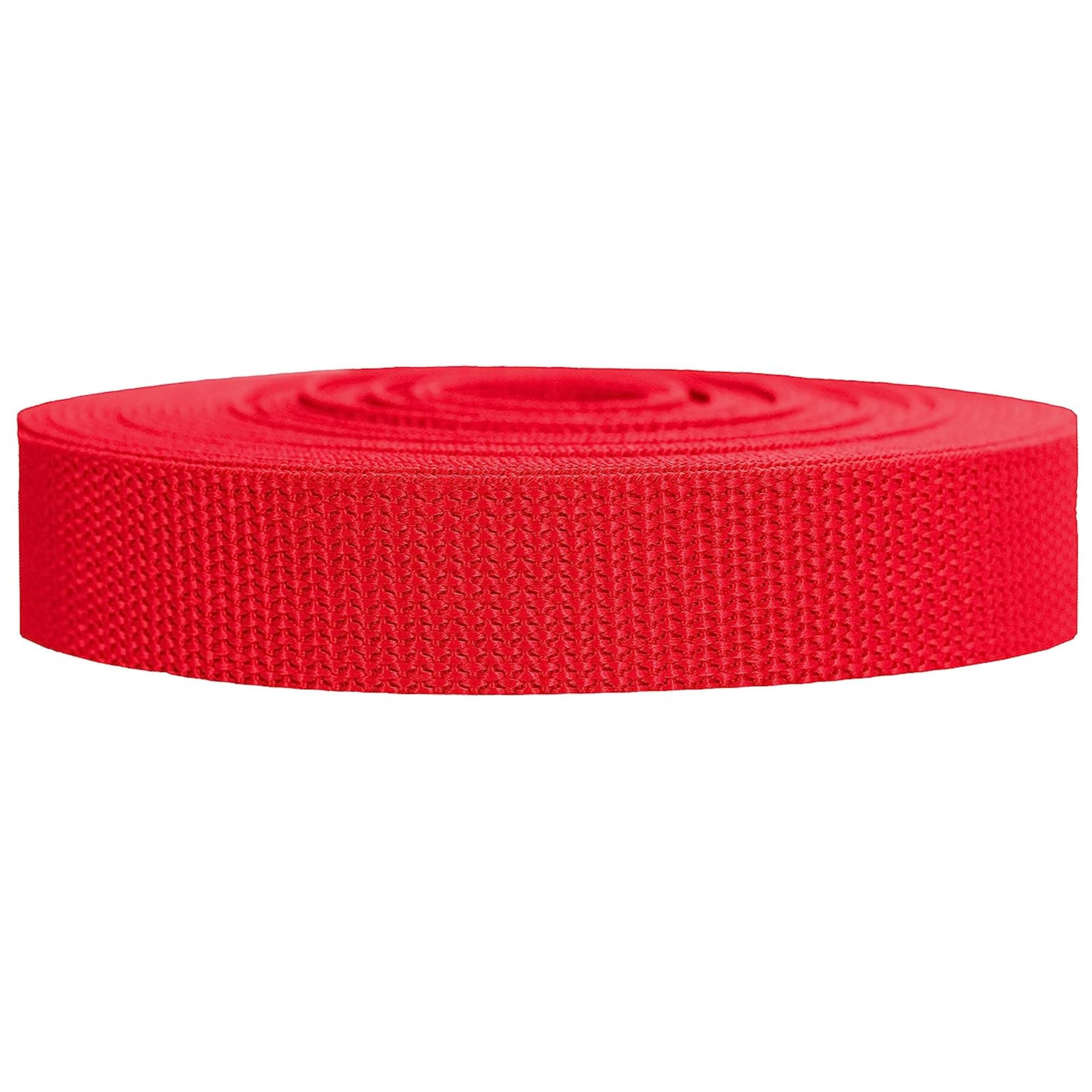 Strapworks Heavyweight Polypropylene Webbing - Heavy Duty Poly Strapping for Outdoor DIY Gear Repair, 1.5 Inch x 50 Yards, Red