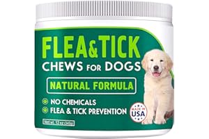 FURFINDS Chewable Flea and Tick Treats for Dogs - Made in USA - Flea and Tick Solution - Duck Flavor