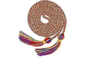TecUnite Graduation Cords Honor 2025 Polyester Yarn Honor Cord with Tassels for Bachelor Gown for 2025 Graduation Students(Rainbow)