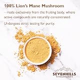 Sevenhills Organic Lion's Mane Mushroom Powder 100g, 100% Fruiting Body view 3