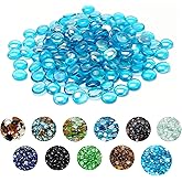 Skyflame 10-Pound Fire Glass Beads for Fire Pit Fireplace, 1/2-Inch Size Caribbean Blue Luster Decorative Blended Fireglass Drops for Landscaping