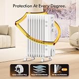 VonHaus Oil Filled Radiator 9 Fin 2000W Portable Electric Heater view 3