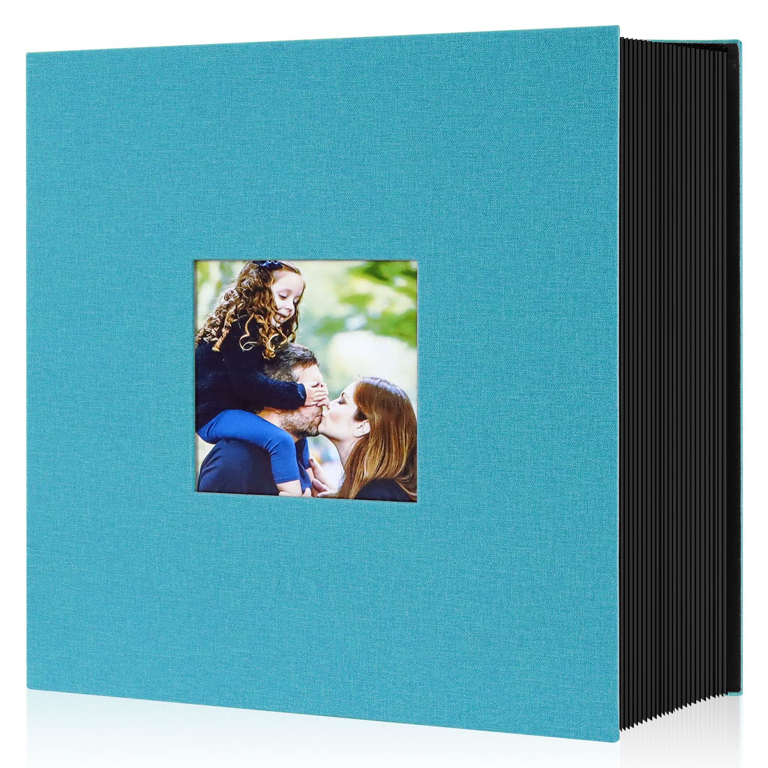 Benjia Photo Album 6x4 Slip in, Linen 600 Pockets Photo Albums Holds Landscape and Portrait 10x15cm Picture Teal