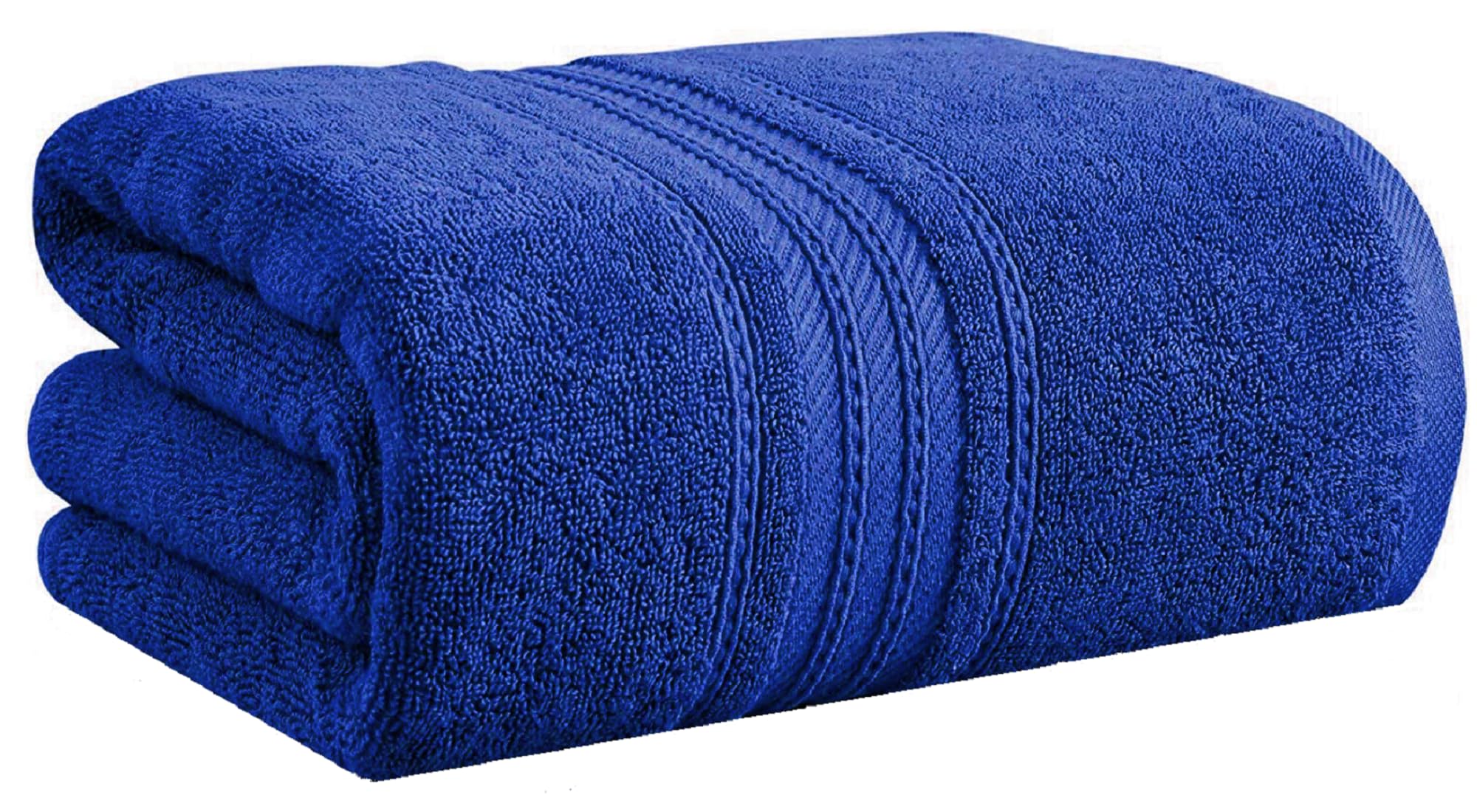 Super Jumbo Extra Large Bath Sheet (100 x 200 cm -700 GSM) Egyptian Cotton Luxury Big Bath Sheet Towel Body Wrap (Blue)