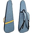MUZNOTE Electric Guitar Bag, Electric Guitar Case Padded Electric Guitar Gig Bag 13mm Padding Soft Guitar Case with Neck Strap, Back Hanger Loop, Blue