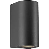 Nordlux 77561003 Downlight – GU10 Fassung, Aluminium, Schwarz, IP44, Für Decken- & Außenbeleuchtung