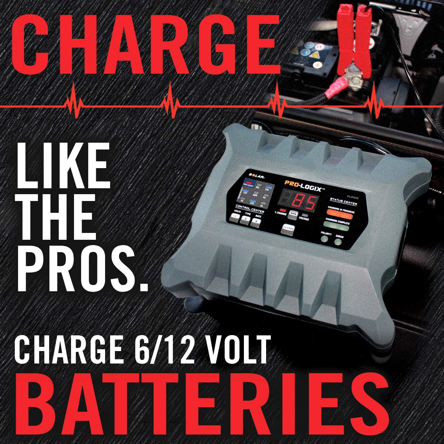 Clore Automotive PL2320 20-Amp Fully-Automatic Smart Charger, 6V and 12V Battery Charger, Battery Maintainer, and Battery Desulfator with Temperature Compensation: Automotive