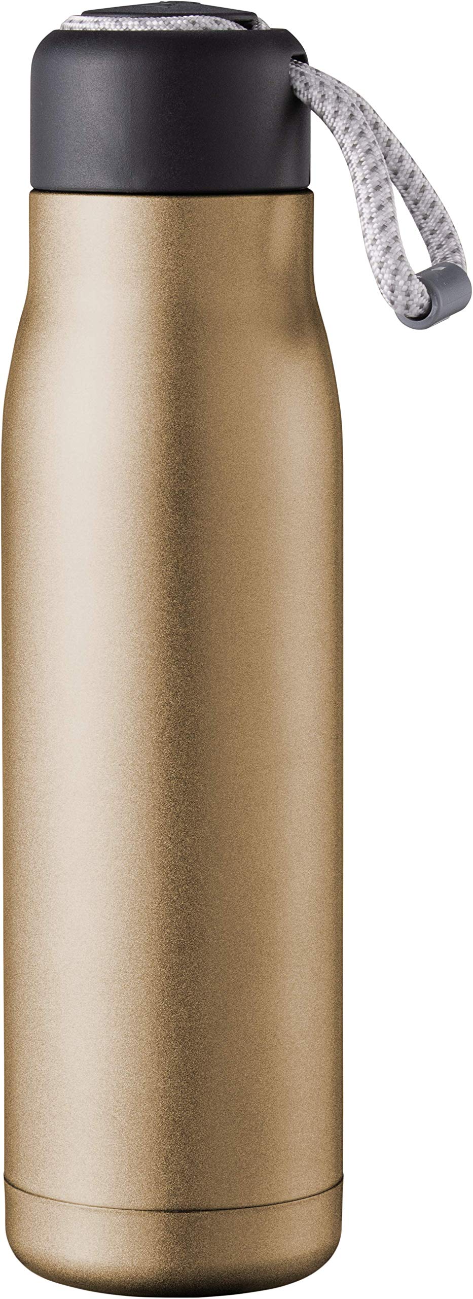 Pioneer 500ml Drinks Bottle, Metallic Matt Bronze, Stainless Steel Vacuum Insulated Water Bottle, Leakproof, Keeps Drinks Hot or Cold