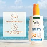 Garnier Ambre Solaire SPF50+ Sensitive Sun Spray Water Resistant 150ml view 2
