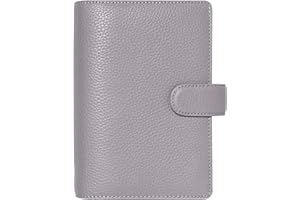 Filofax Norfolk Organizer, Personal Size, Lavender - Soft, Full-Grain Leather, Six Rings, Week-to-View Insert, Multilingual (
