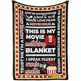 Huglanket Movie Lover Gifts, This is My Movie Watching Blanket Flannel Plush Throw Blanket, 60 * 80 Inches