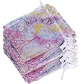 Marrywindix 100pcs Organza Drawstring Pouches Jewelry bags, Candy Pouch Chocorate Pouch Party Wedding Favor Gift Bag