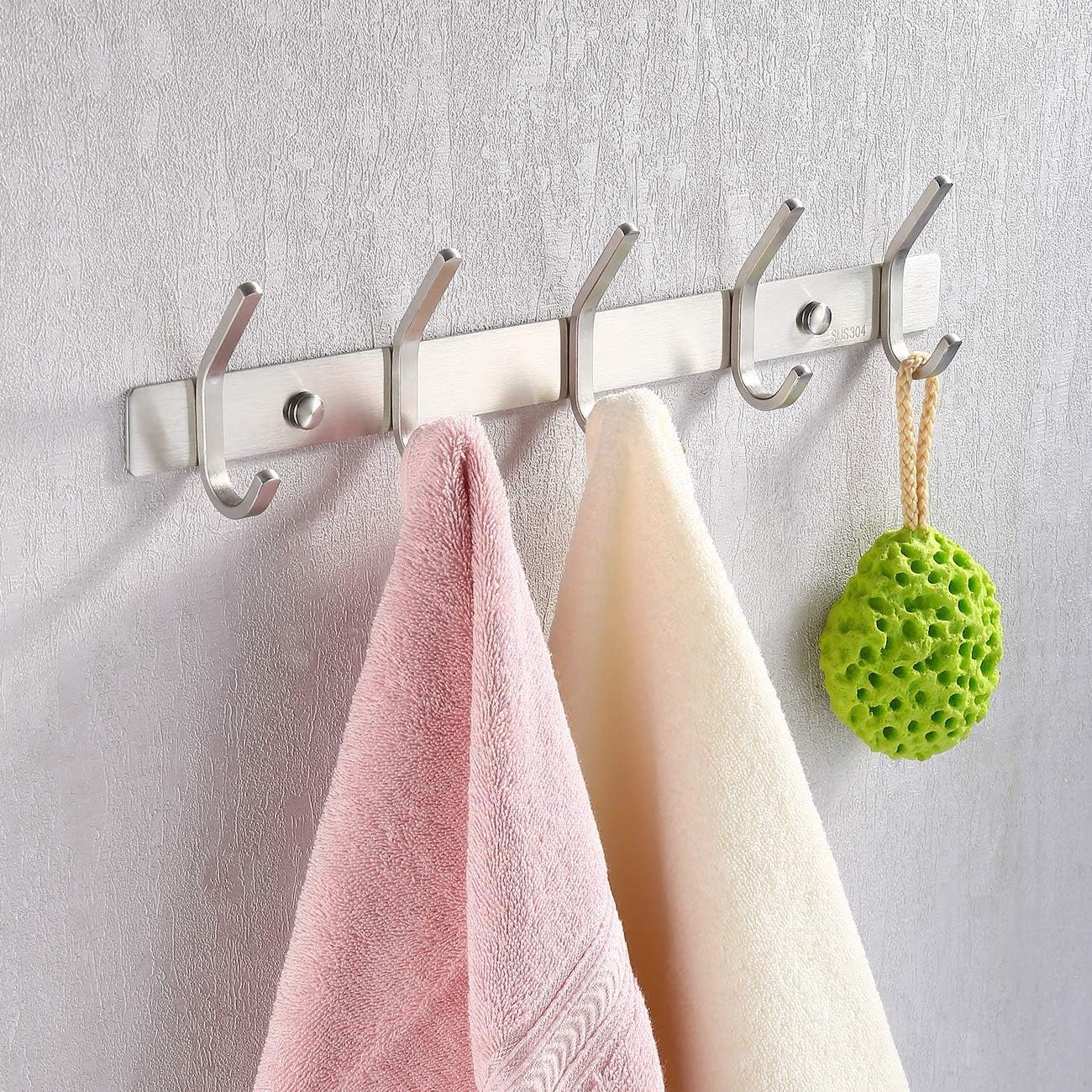 UMI. by Amazon Coat Hook Rack Rail Towel Robe Hanger Bathroom Storage