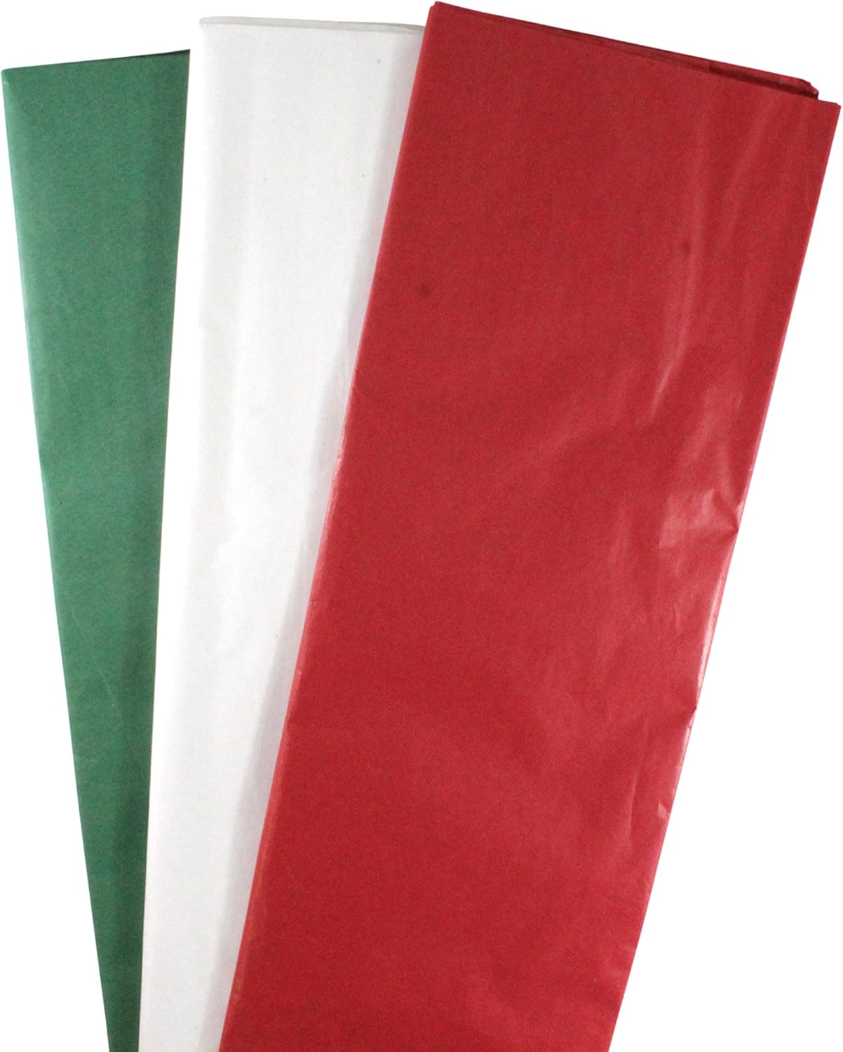 Iconikal Tissue Paper Assortment, 20 x 20-Inch, 50 of each Red, Green and White, 150-Count: Health & Personal Care