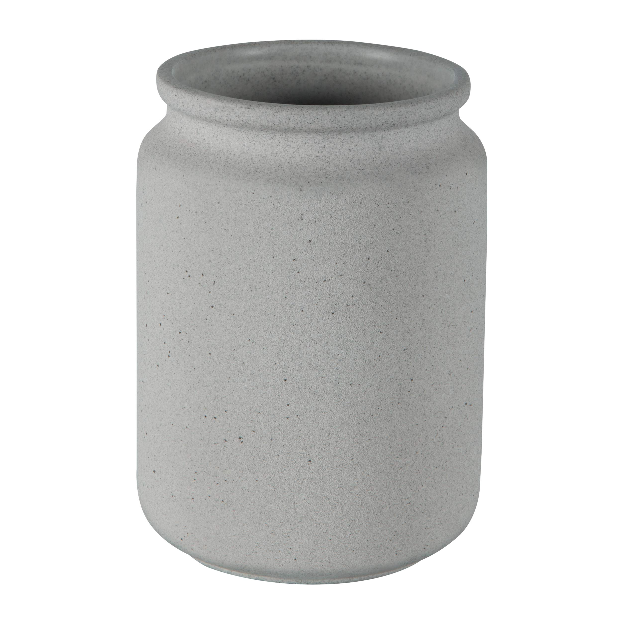 Spirella Handmade Ceramic Tumbler/Toothbrush Holder, Stone