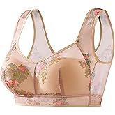 STARLACKC Wireless Bras for Women No Underwire Plus Size Bra Seamless Mesh Sleep Comfortable T Shirt Older Womens Bras