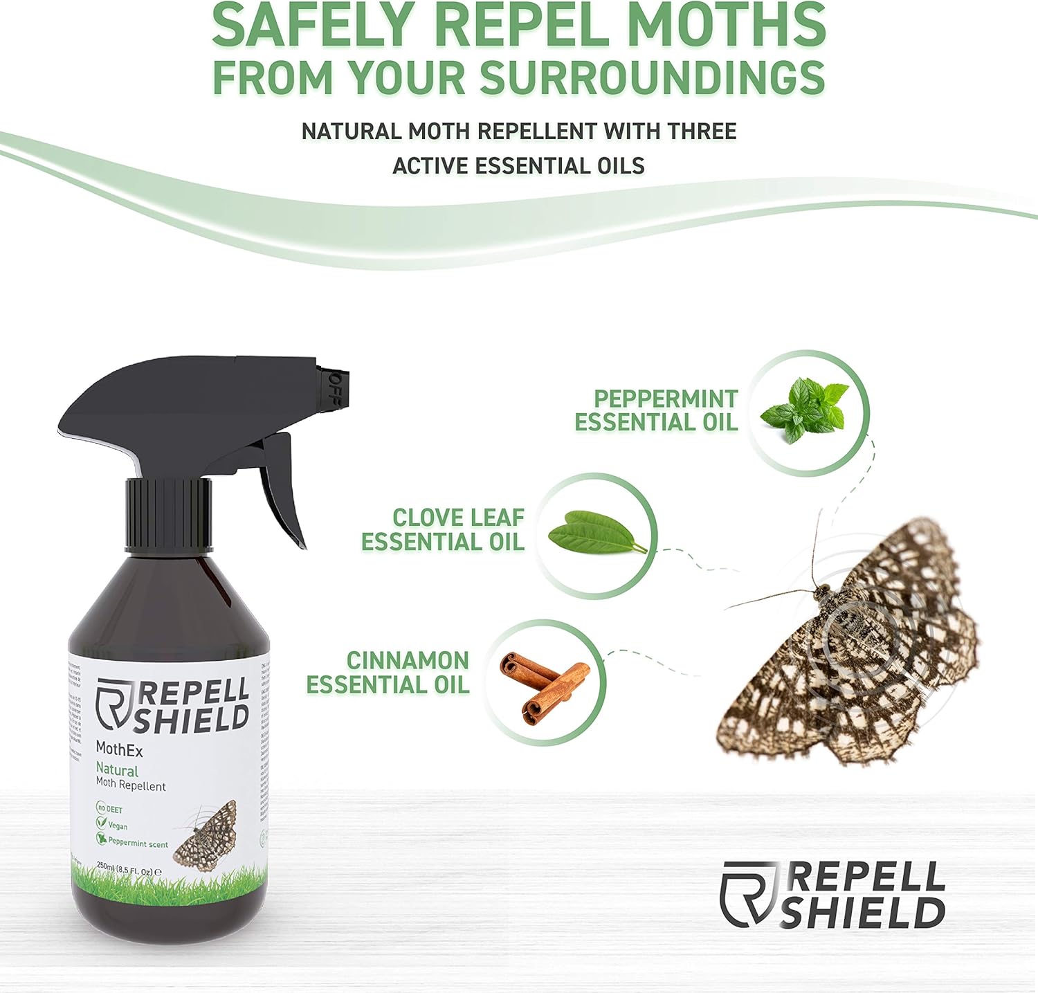 RepellShield Natural Moth Repellent Spray Moth Repellent for