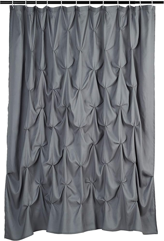 AmazonBasics Pinch Pleat Shower Curtain Grey Amazon.in Home & Kitchen
