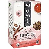 Numi Organic Tea Rooibos Chai, 18 Count Box of Tea Bags, Herbal Teasan, Caffeine-Free (Packaging May Vary)