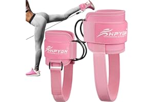 HPYGN Ankle Strap for Cable Machine, Padded Ankle Straps for Cable Machine Kickbacks, Glute Workouts, Leg Extensions, Curls, Booty Hip Abductors Exercise, Adjustable Comfort Ankle Cuff for Gym