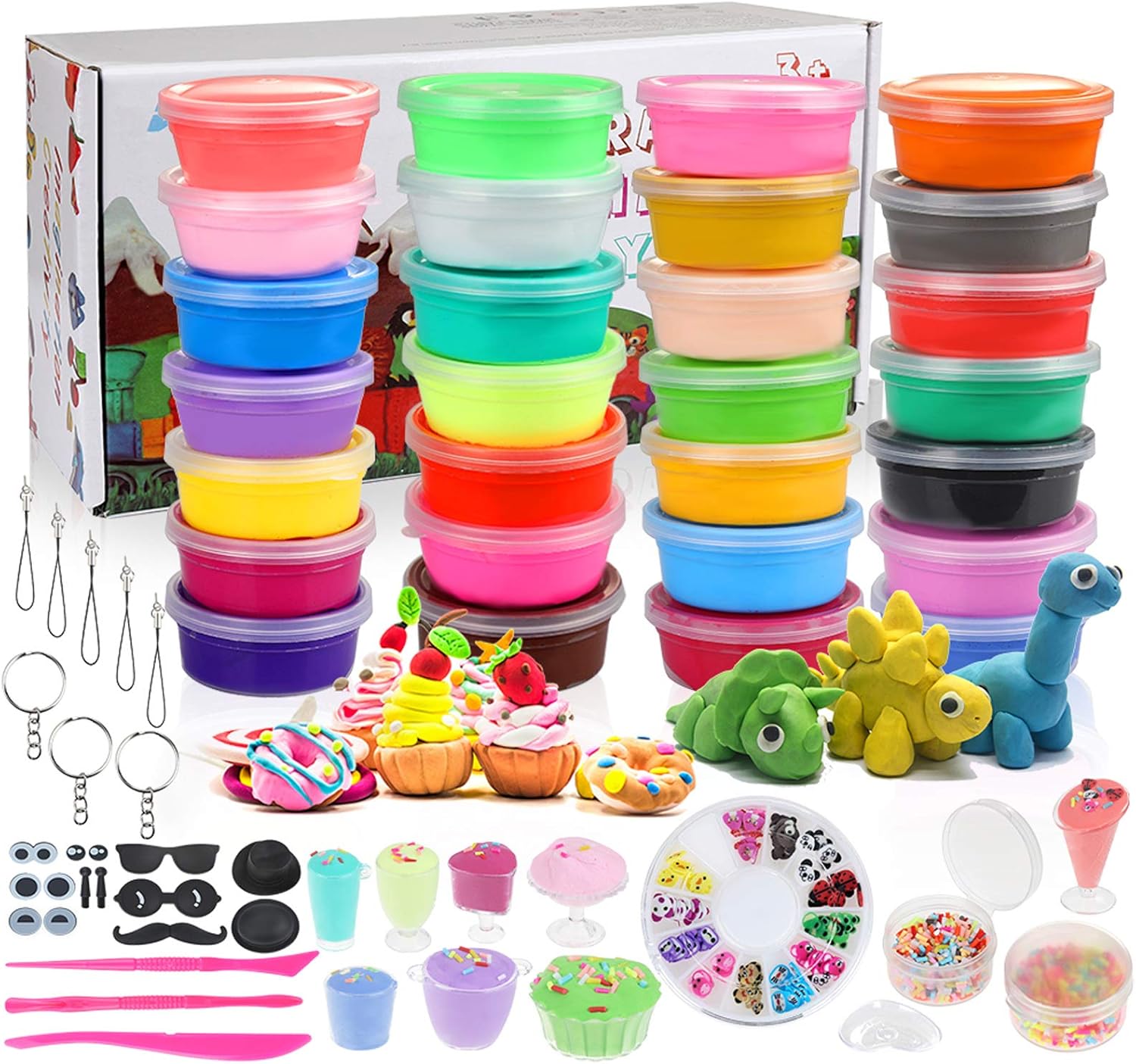 Anpro Modeling Clay Kit, 28 Colors Air Dry Ultra Light Magic Clay, Soft