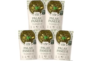 The Cumin Club Indian Palak Paneer - Ready to Eat Indian Food with Farm-Natural Goodness - Indulge in Easy Cooking, Irresistibly Flavorful, and Healthy Vegetarian Meals - Pack of 5