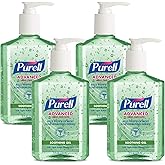 Purell - 9674-04-ECIN PURELL Advanced Hand Sanitizer Soothing Gel, Fresh Scent, with Aloe and Vitamin E - 8 fl oz Pump Bottle (Pack of 4) - 9674-06-EC