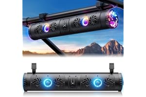 Ehaho 27 Inch UTV Sound Bar with RGB Lights, ATV SoundBar Bluetooth,700W Stereo Amplified Powersports SXS Sound Bar,Waterproo