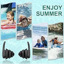 Swimming Ear Plugs for Adults,3 Pairs Waterproof
