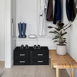 BOLUO Stackable Storage Drawers Closet Organizers