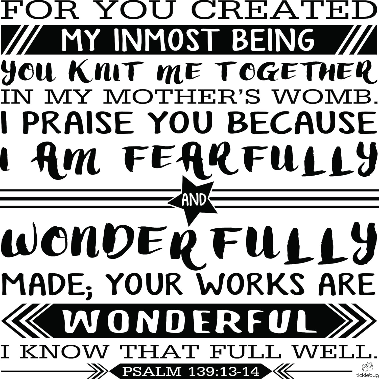 psalm 139 swaddle blanket