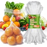 Sukh 90Pcs Mesh Produce Bags - Reusable Seafood Boil Bags 24 Inch | Seafood Mesh Bags for Clam, Crab, Crawfish, White Boiling Bag Net for Vegetables, Potatoes, Eggs, Fruit