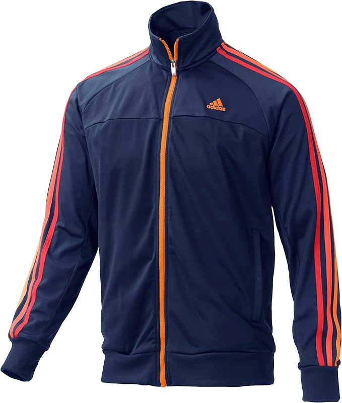 adidas jacket orange stripes