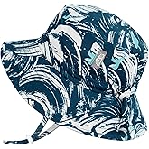 JAN & JUL 50+ UPF Toddler Bucket Hat with Adjustable Strap (L: 2-5 Years, Wave Rider)