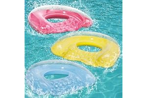 3 Pack Pool Floats Adult, PuppyuWill Minimalist Design Pool Chair Float, 46"X36" Mood-Boosting Colors, Drifter, Chair, Hammock 3-in-1 Inflatable Pool Toys for Pool Party, Lake, River, Sea, Outdoor