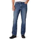Amazon Essentials Men's Heavyweight Denim Straight-Fit Bootcut Jeans with 5 Pocket Styling, Zip Fly, Stretch