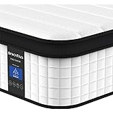 Inofia Twin XL Mattress, 12 Inch Hybrid Innerspring Single Mattress Cool Bed, Breathable Soft Knitted Fabric Cover, Twin XL Size