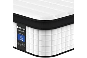 Inofia Twin XL Mattress, 12 Inch Hybrid Innerspring Single Mattress Cool Bed with Breathable Soft Knitted Fabric Cover