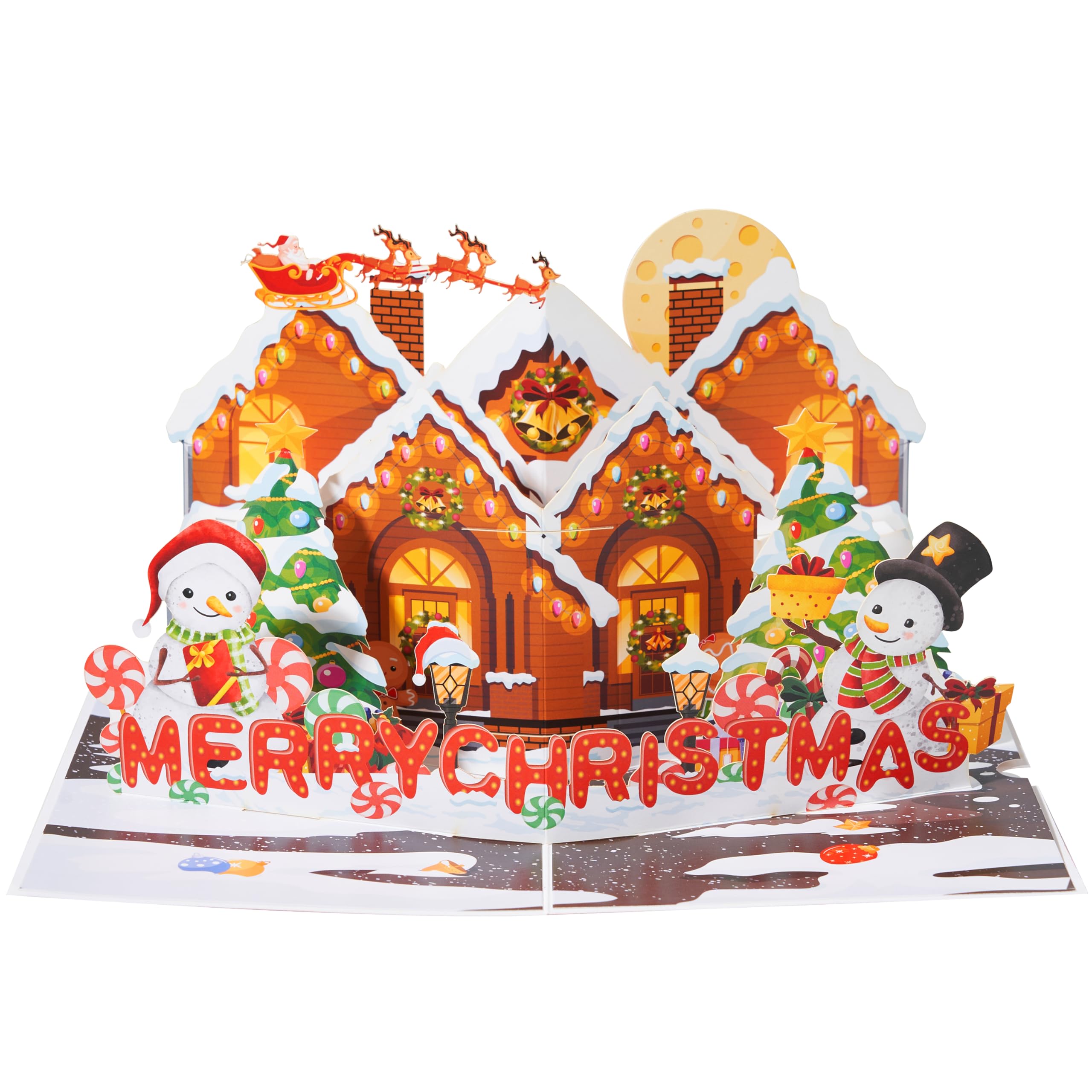 joyin-christmas-pop-up-cards-with-envelopes-3d-gingerbread-house