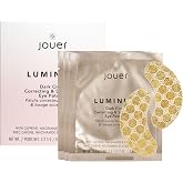 Jouer Luminize Under Eye Patches with Caffeine &amp; Hyaluronic Acid, 3 Pack | Hydrating Under Eye Masks for Dark Circles &amp; Puffiness, Smoothing Serum with Niacinamide for Fine Lines, Fragrance-Free
