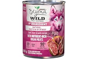 Beyond Wild Wet Dog Food, Beef, Liver & Lamb Recipe - 368 g Can (12 Pack)