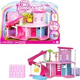 Barbie Mini BarbieLand Doll House Sets, Mini Dreamhouse with Surprise 1.5-inch Doll, Furniture &amp; Accessories, Plus Elevator &amp; Pool