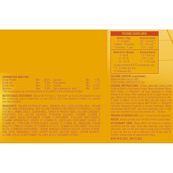 MEOW MIX CAT FOOD, KITTEN FORMULA, 3.15 LB