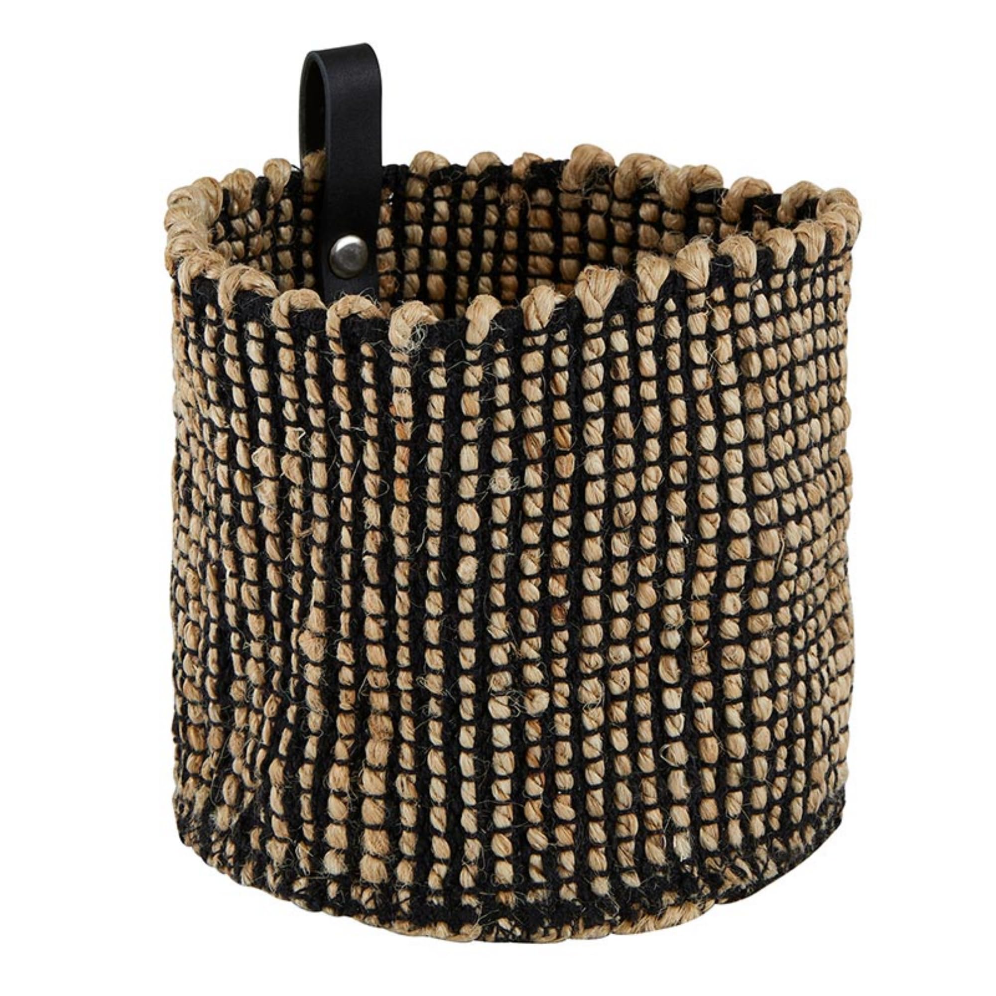 Photo 1 of Santa Barbara Design Studio Jute Organizer Woven Storage Basket for Home Décor, Large, Black/Natural