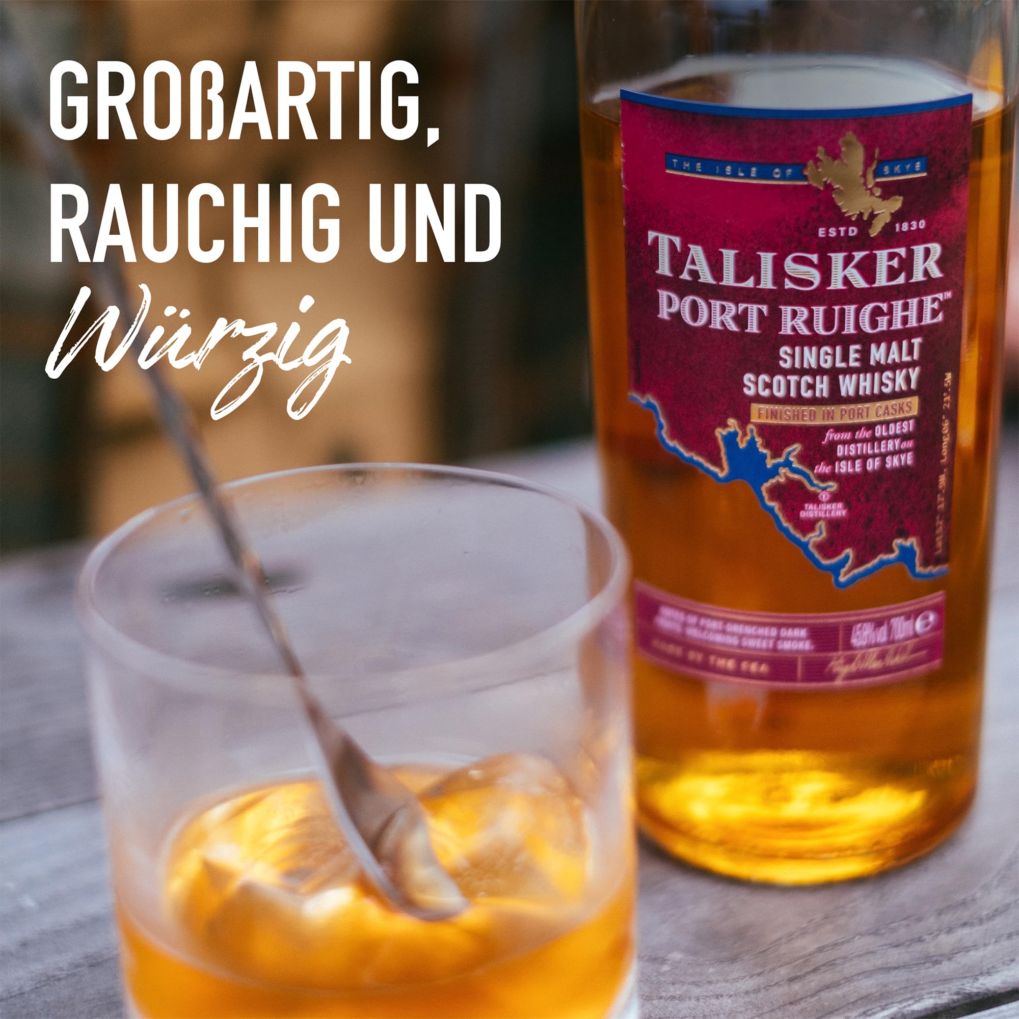 Talisker Port Ruighe - Single Malt Scotch Whisky, handverlesen von der Insel Skye, 45.8 % Vol., 700 ml Einzelflasche 4