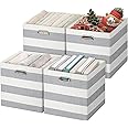 Posprica 3X Thicker Storage Bins Storage Cubes, 13×13 Fabric Storage Boxes Foldable Baskets Containers Drawers for Nurseries,Offices,Closets,Home Décor