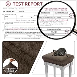 BUYUE Luxury Vanity Bench Stool Cover, (15"- 20") L